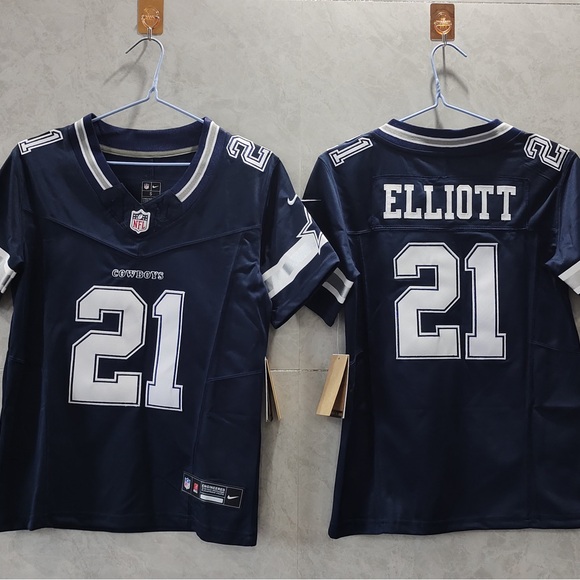 NWT mens & youth 21 Ezekiel Elliott Navy 2024-25 FUSE Stitched Jersey